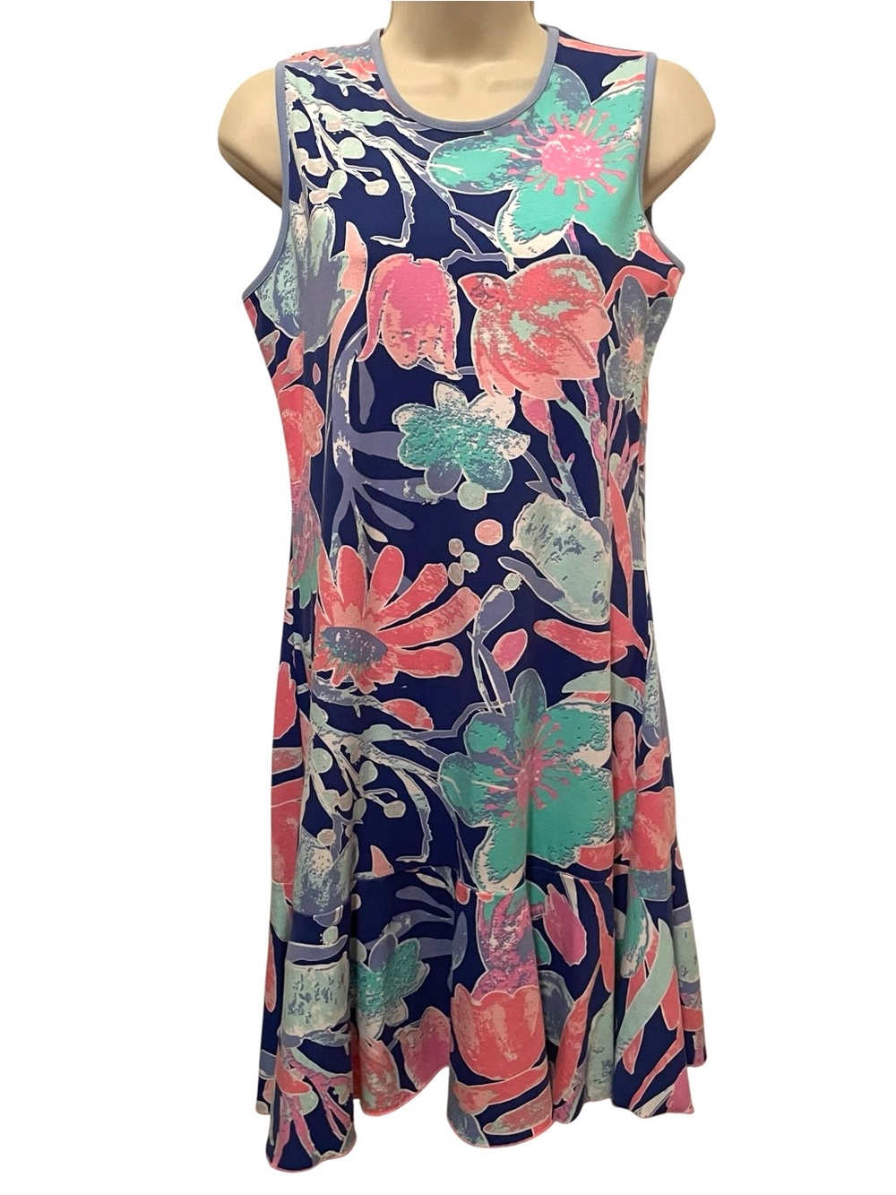 Ana Clare Tropical Colorful Tank Dress size Small